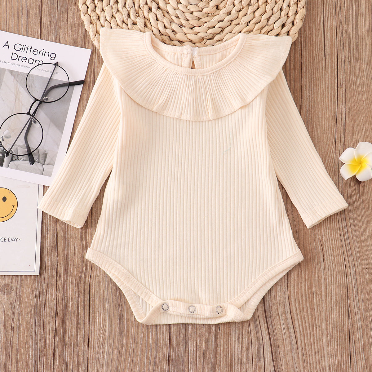 Newborn Baby Girl Romper with Candy Ruffles Outfit