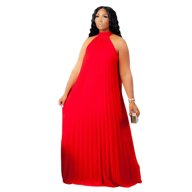 Elegant Plus Size 5XL Sleeveless Summer Maxi Dress