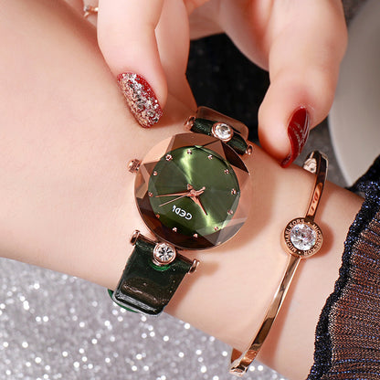 GEDI Women's Diamond-Studded Waterproof Quartz Watch