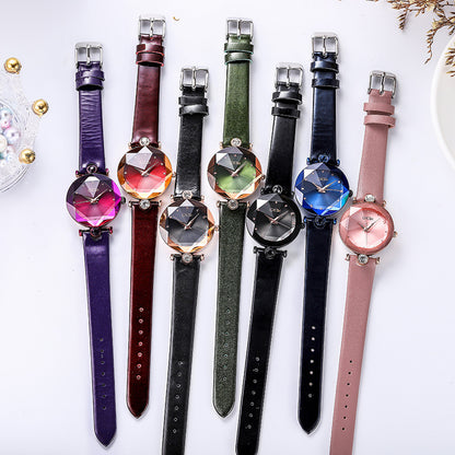 GEDI Women's Diamond-Studded Waterproof Quartz Watch