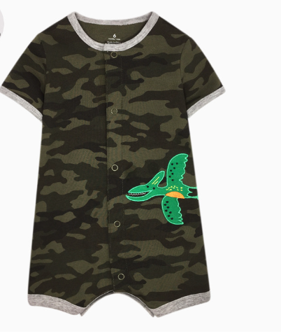 Cotton Baby Short Sleeve One-Piece Romper