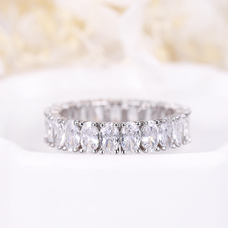 S925 Silver Ring with Zircon Stone for Women