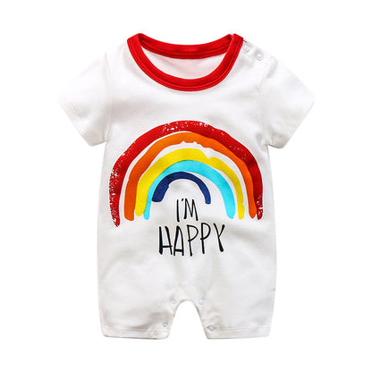 Summer Short Sleeve Cotton Baby Romper Bodysuit