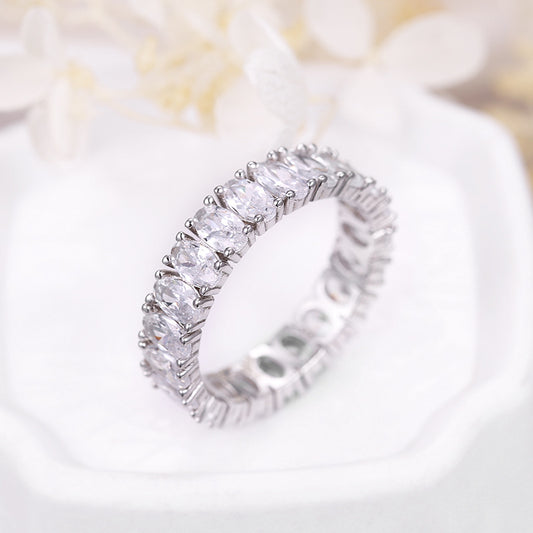 S925 Silver Ring with Zircon Stone for Women