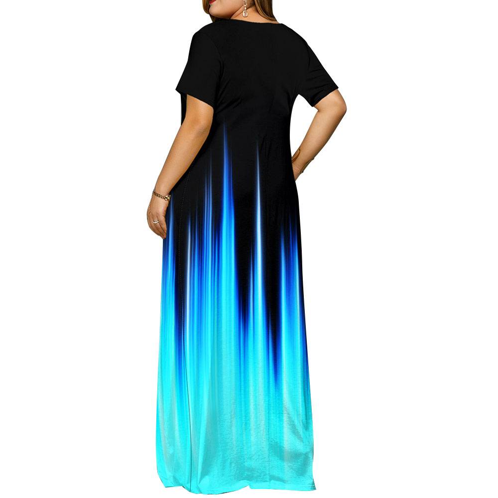 Plus Size Printed Maxi Boho Dress for Women 5XL