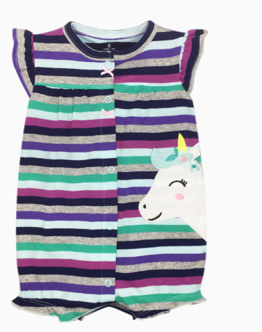 Cotton Baby Short Sleeve One-Piece Romper