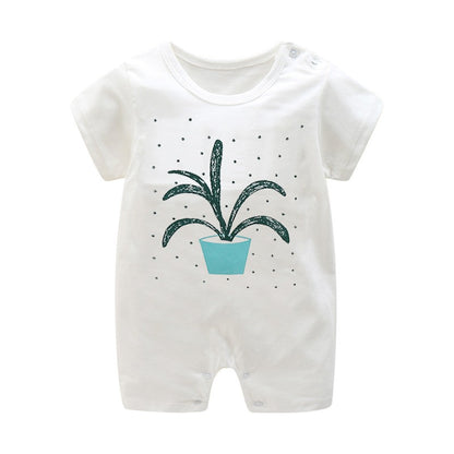 Summer Short Sleeve Cotton Baby Romper Bodysuit