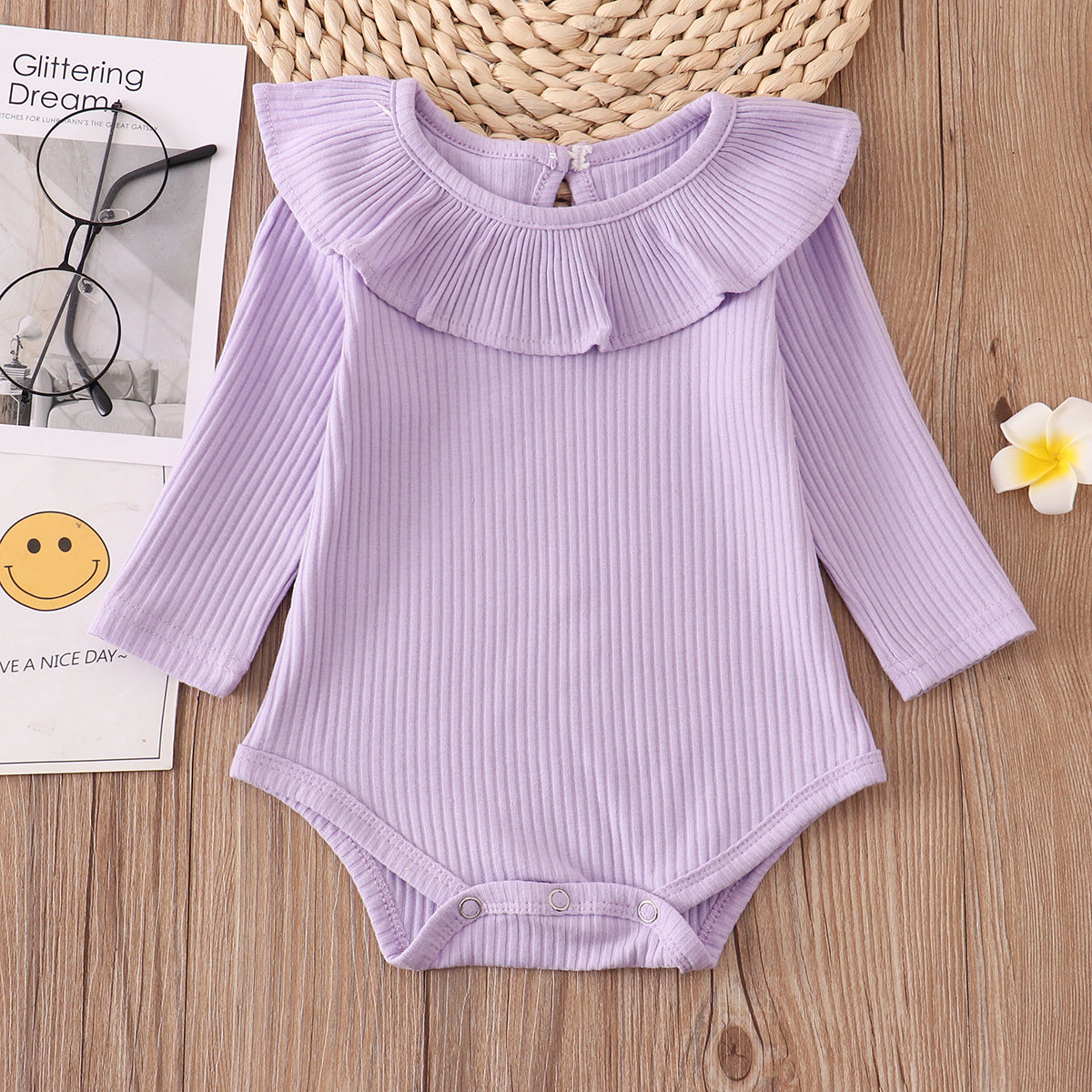 Newborn Baby Girl Romper with Candy Ruffles Outfit