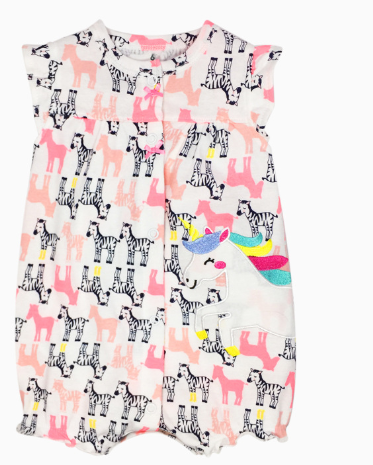 Cotton Baby Short Sleeve One-Piece Romper