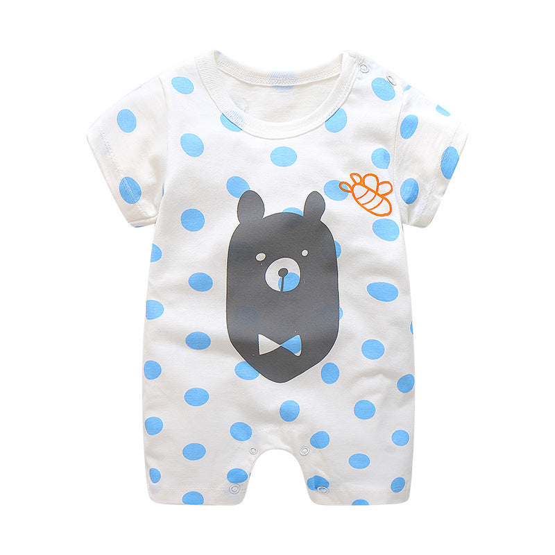 Summer Short Sleeve Cotton Baby Romper Bodysuit