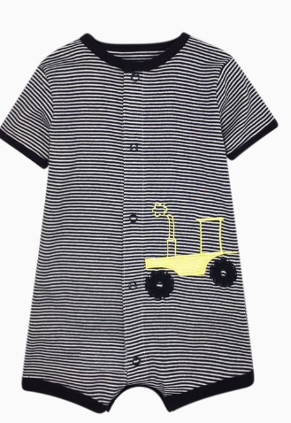 Cotton Baby Short Sleeve One-Piece Romper