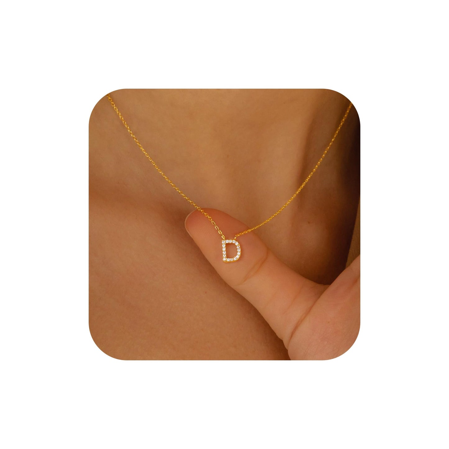 Turandoss Initial Necklaces for Women Trendy - Dainty D Letter Necklace Gold Necklaces for Women Cute Initial Necklaces for Women Trendy Gold Jewelry for Women Gifts for Mom Birthday
