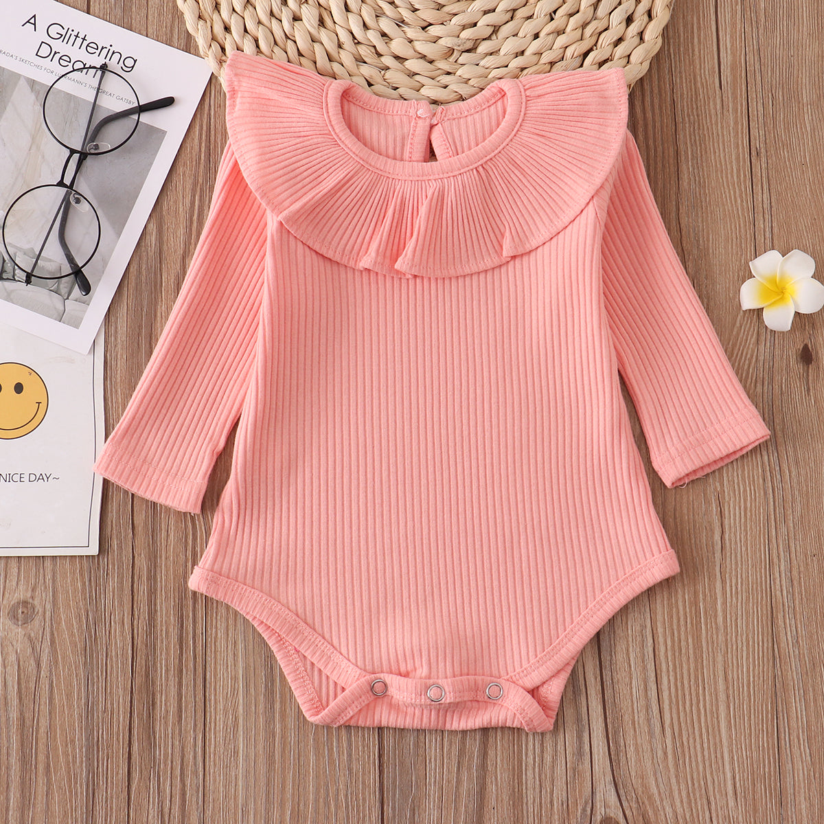 Newborn Baby Girl Romper with Candy Ruffles Outfit