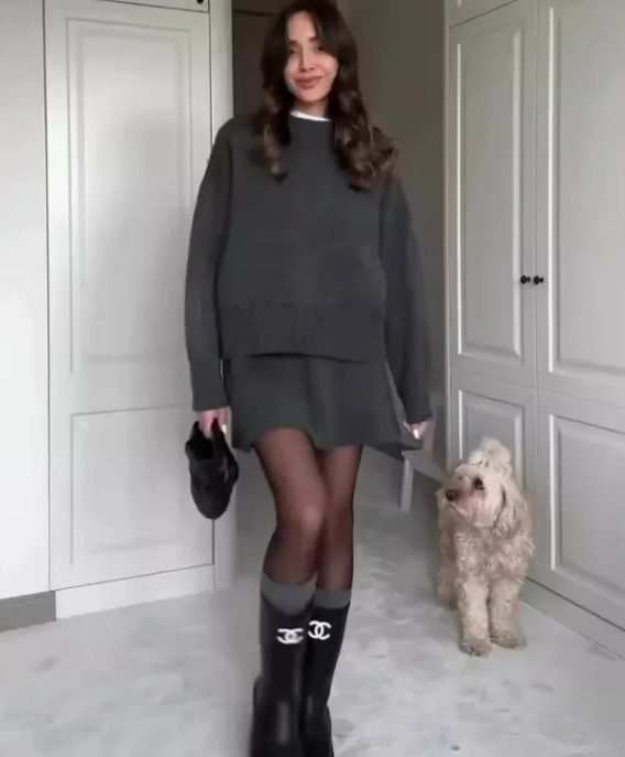 2 Pieces Knit Sweater Skirt Sets For Women